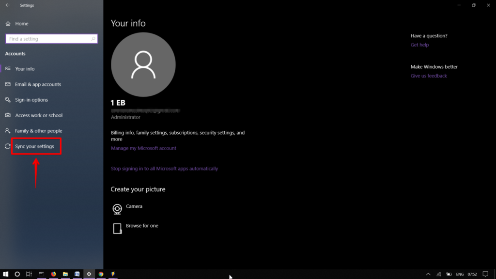 Disable and Remove Windows 10 Account Sync Settings