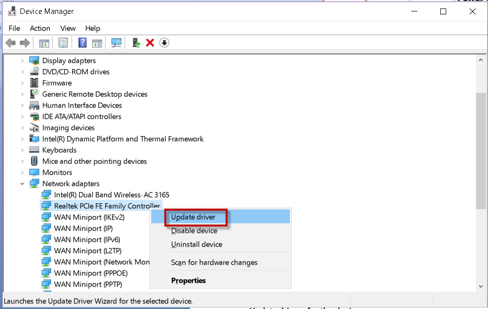 Update device drivers