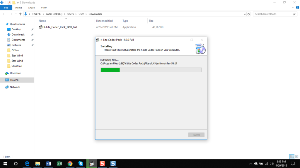 Installing K-Lite Codec Pack