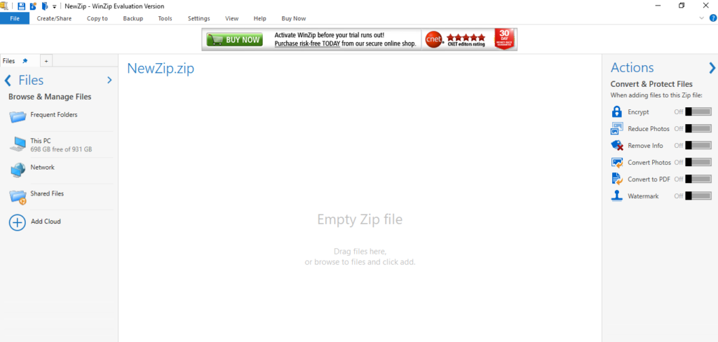 Empty Zip file