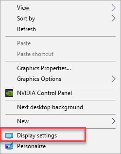 Windows Display Settings