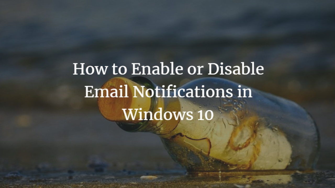 how to turn off email notifications on pc