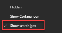Enable to show search box