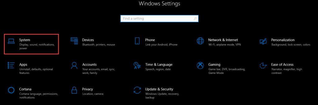 Windows Settings