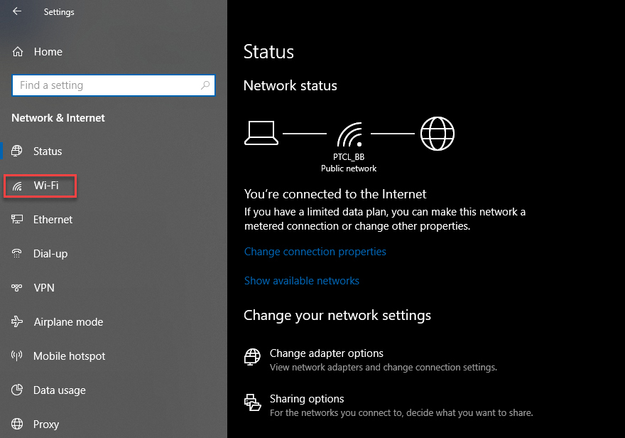 Wi-Fi Settings