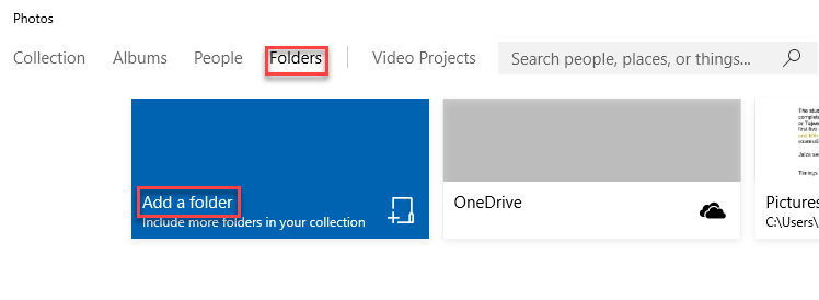 Click on Folders > Add a Folder