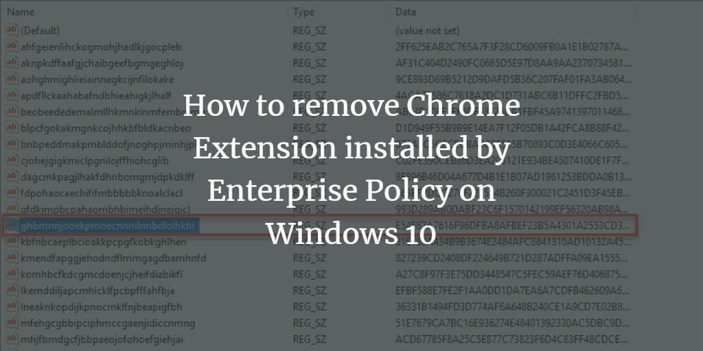 Chrome Enterprise Policy Removal