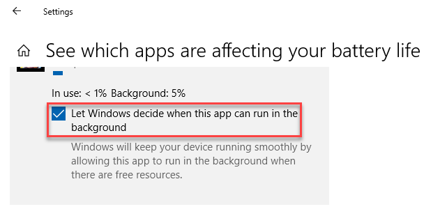 Let Windows decide when app can run in background