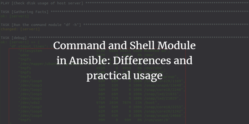 Ansible Shell Command