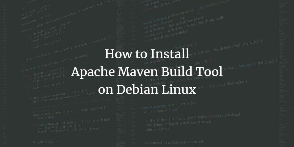 Apache Maven on Debian