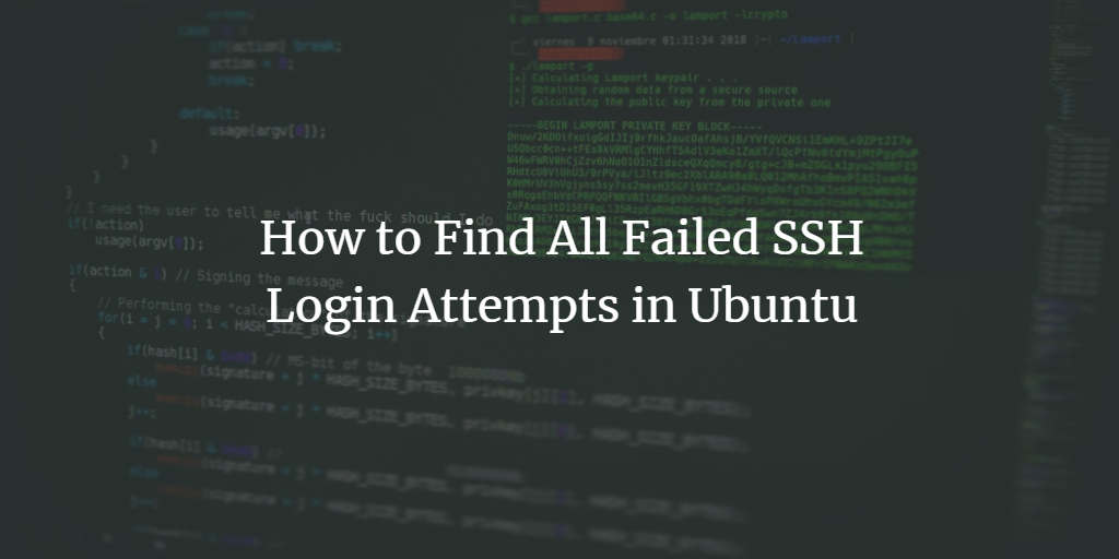 Find failed SSH Logins