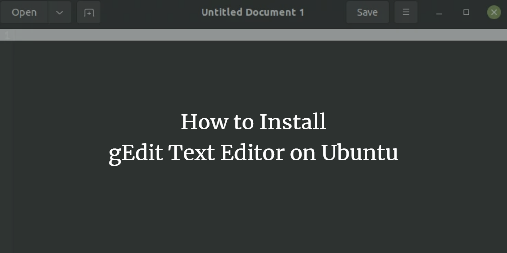 gEdit Editor