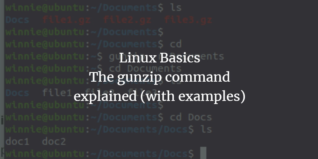 Linux Gunzip Examples