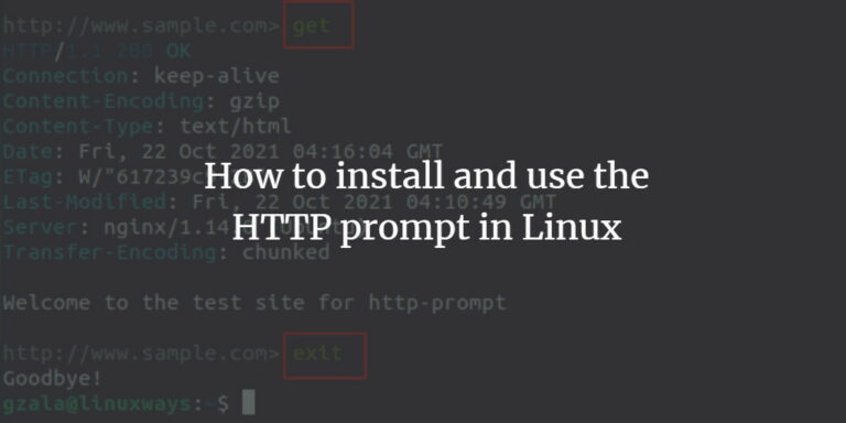 How to install and use the HTTP prompt in Linux