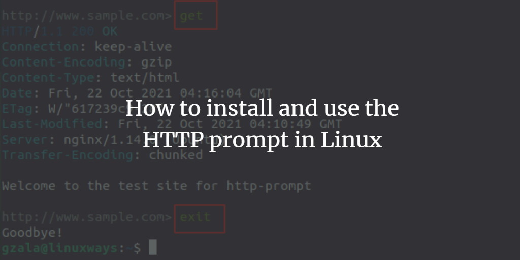 Install HTTP-prompt