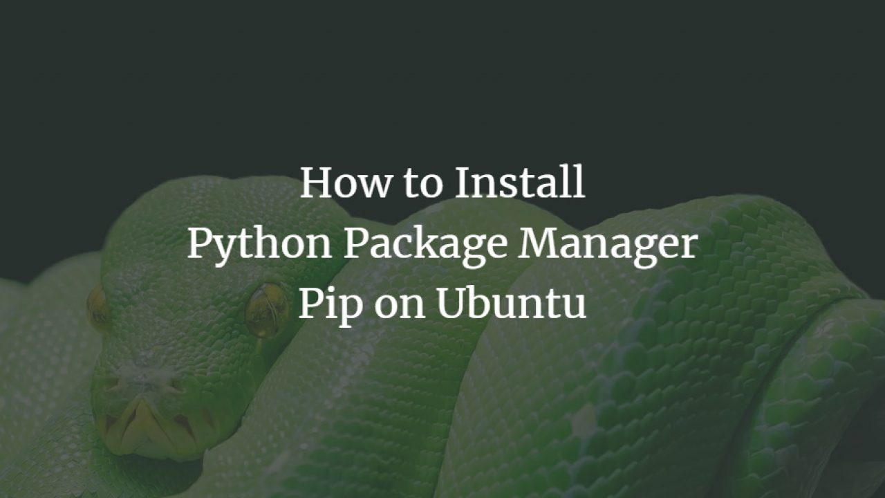 How to Install Python Package Manager Pip on Ubuntu