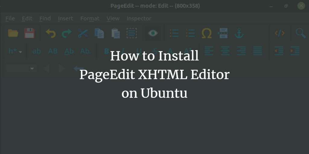Ubuntu PageEdit XHTML Editor