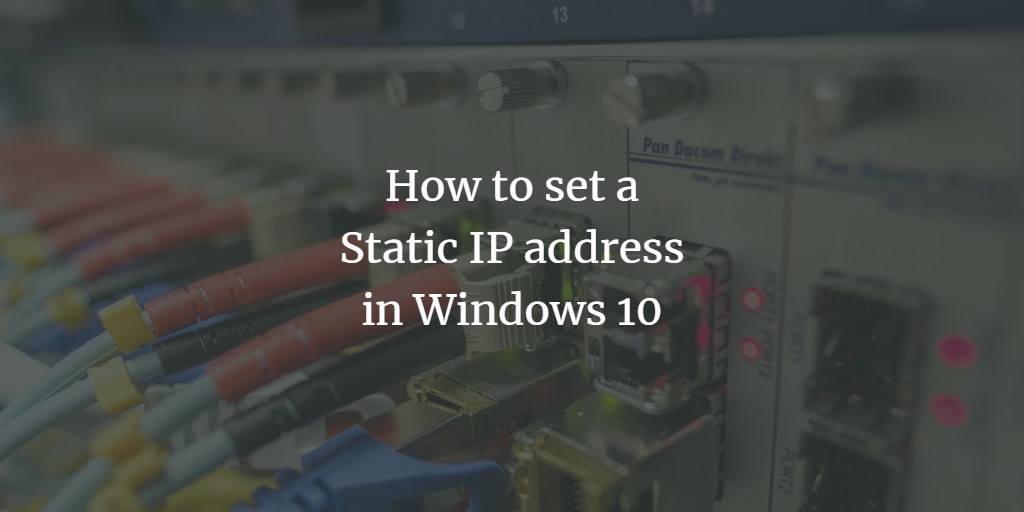 Windows Static IP