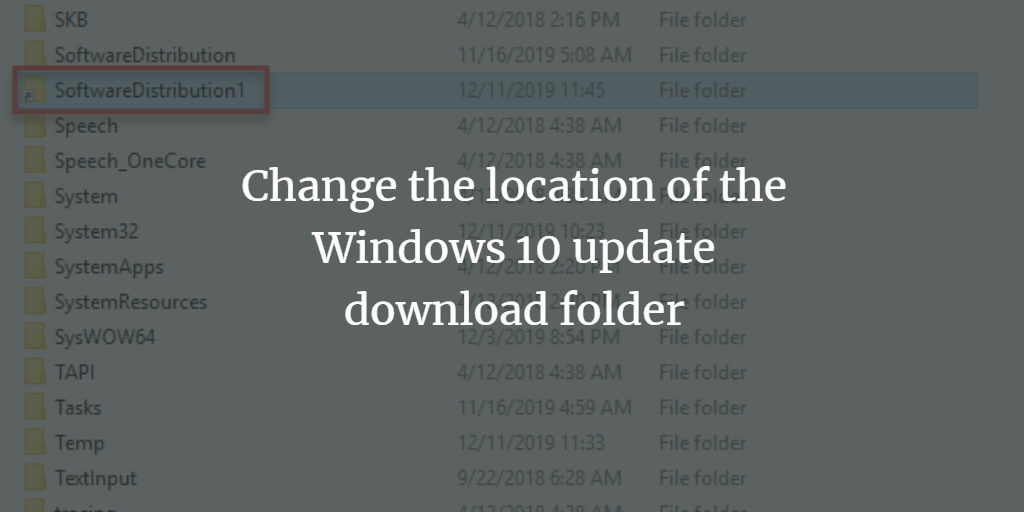 Windows update downloads folder