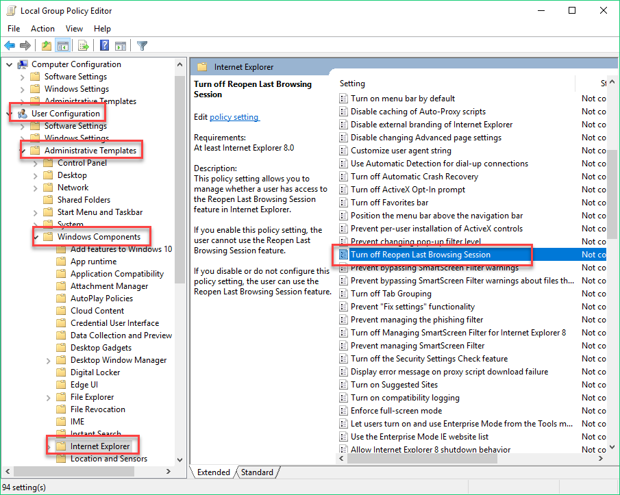 internet explorer restore last session