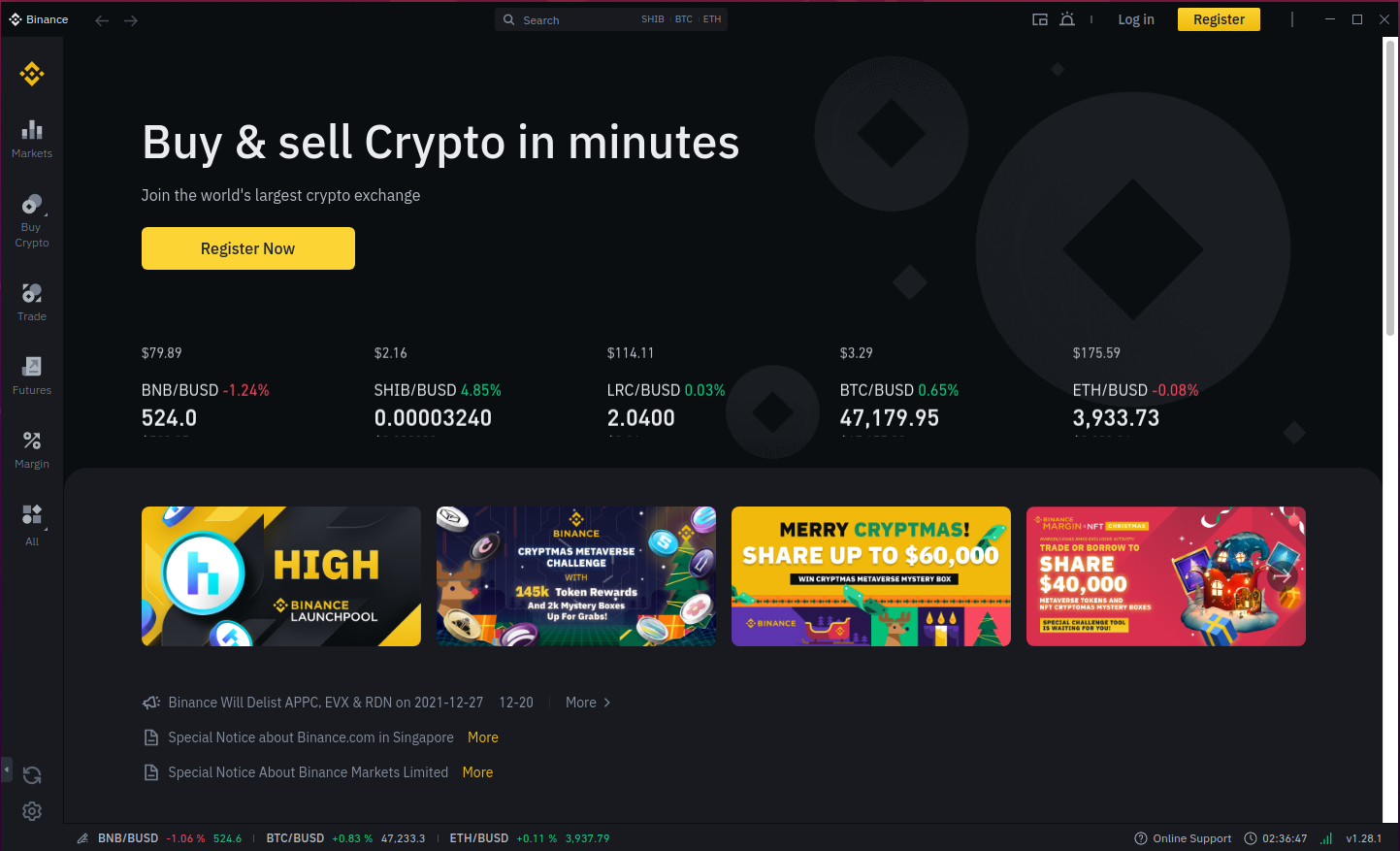 Tryde Crpyto with Binance app