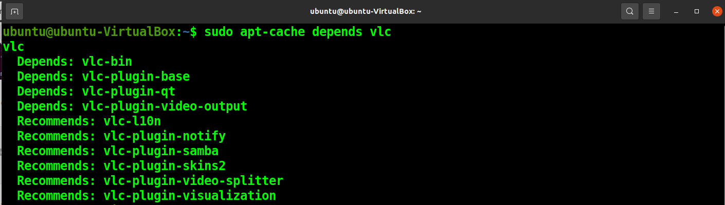 Check .deb package dependencies using apt-cache command