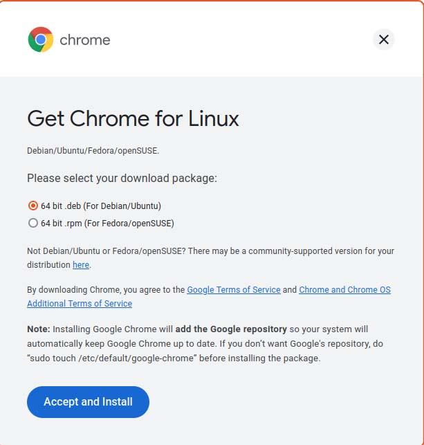 Get Chrome for Linux