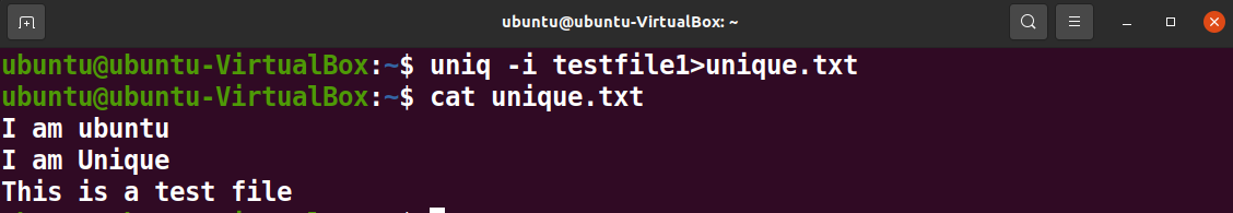 Save unique lines to separate file