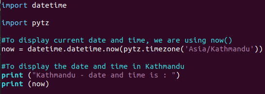 timezone date time in python