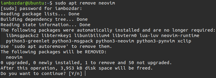 Removing Neovim