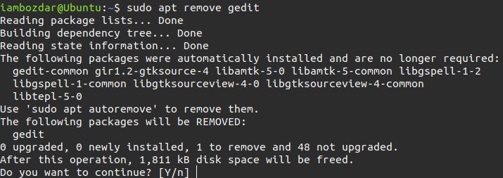 Remove Gedit